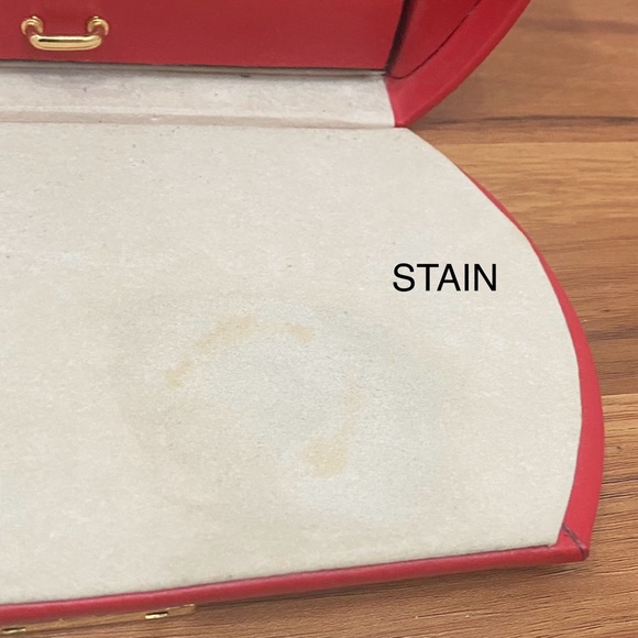 Vintage ALFRED Design Keepsake Red Genuine Leather Organizer Jewelry Case Bag - Picture 16 of 16